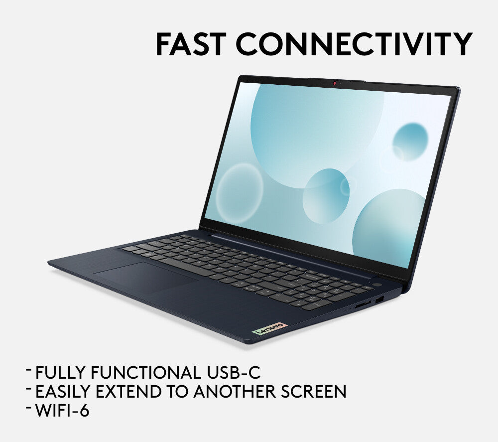 Lenovo IdeaPad 3 15IAU7 Intel® Core™ i7 i7-1255U Laptop 39.6 cm (15.6") Full HD 16 GB DDR4-SDRAM 512 GB SSD Wi-Fi 6 (802.11ax) Windows 11 Home Blue UK English