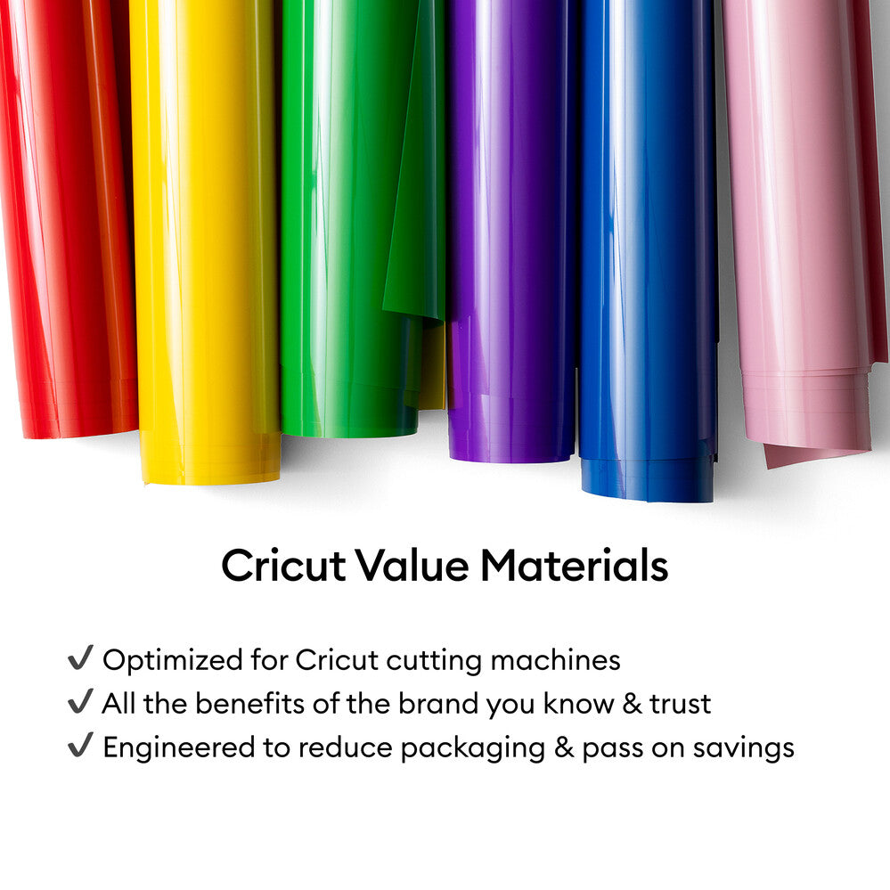 Cricut Smart Iron-On™ Matless Heat Transfer Vinyl, Black- 3 pack