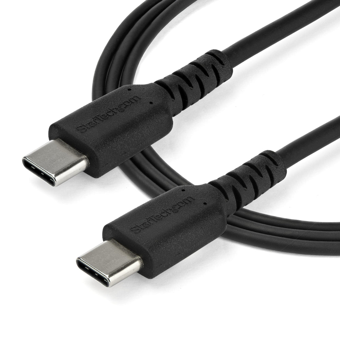StarTech.com 3ft (1m) USB-C Fast Charging Cable, Rugged, Charge & Sync, 60W (3A) PD, USB 2.0, Black TPE Jacket and Aramid Fiber - USB C Charging Cord