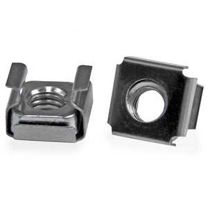 StarTech.com 50-Pack M6 Square Hole Cage Nuts and Installation Tool for 19" or 10" Server Racks, Cabinets and Enclosures, Silver - TAA