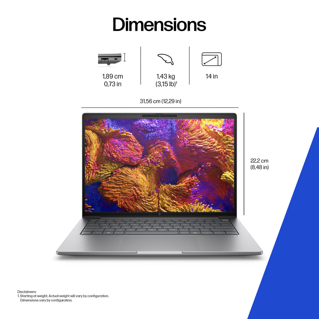 HP ZBook 8 G1ak Wolf Pro Security Edition Copilot+ PC AMD Ryzen AI 7 PRO PRO 350 Mobile workstation 35.6 cm (14") Touchscreen WUXGA 32 GB DDR5-SDRAM 1 TB SSD Wi-Fi 7 (802.11be) Windows 11 Pro AI Workstation, AI PC Silver