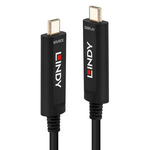 Lindy 5m Fibre Optic Hybrid USB Type C Cable, Audio / Video Only