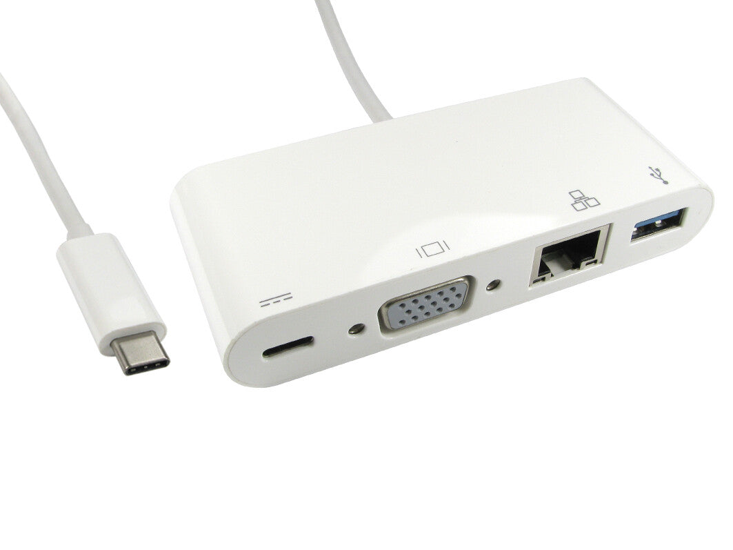 Cables Direct USB3C-VGA-COMBO USB graphics adapter 2048 x 1152 pixels White