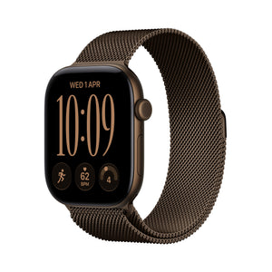 Apple Watch Series 12 GPS + Cellular 46mm Dark Bronze Aluminium Case with Dark Bronze Milanese Loop - M/L