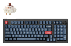 Keychron V5 Max keyboard Universal USB + RF Wireless + Bluetooth QWERTY UK English Black, Grey