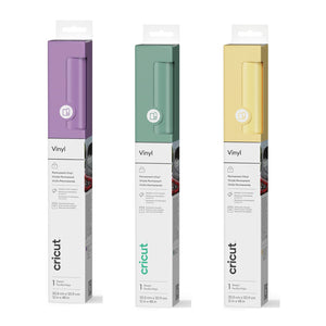 Cricut Permanent Vinyl (12 in x 48 in) Butter Yellow, Eucalyptus, Lilac