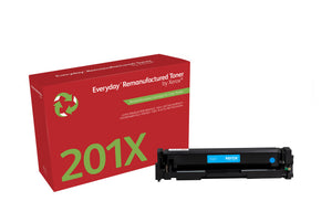 Everyday™ Cyan Remanufactured Toner by Xerox compatible with HP 201X (CF401X), High capacity