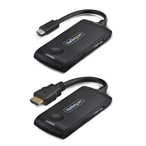 StarTech.com Wireless USB-C to HDMI Extender for Meeting Rooms and Huddle Spaces, 4K 60Hz, 65ft Range, USB Powered, Plug-and-Play Transmitter and Receiver Kit