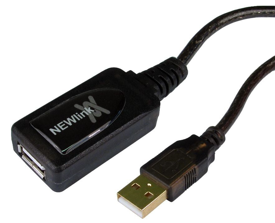 Cables Direct 10m USB 2.0 Active Repeater USB cable 0.48 Gbit/s Black