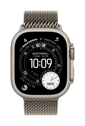 Apple 49mm Natural Titanium Milanese Loop - Medium