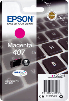 Epson 407L Keyboard DURABrite Ultra Single Magenta Ink