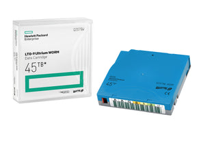 HPE LTO-9 Ultrium 45TB WORM Custom Labeled 20 Data Cartridges with Cases
