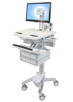 Ergotron StyleView Aluminium, Grey, White Flat panel Multimedia cart