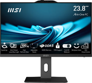MSI Pro AP242P 14M Intel Core i3 14100 All in One PC, (8GB RAM, 256GB SSD, Windows 11PRO), 23.8 Inch IPS Screen/UHD Graphics/Type-C/USB/LAN/HDMI/DP/WiFi 6E/BT 5.3/VESA