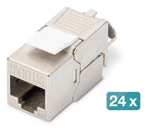 Digitus CAT 6A Keystone module, shielded, tool-free mounting connection