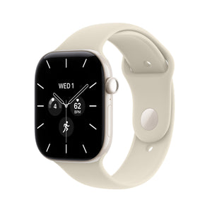 Apple Watch Series 12 GPS + Cellular 42mm Pearl White Ceramic Case with Sand Sport Band - M/L