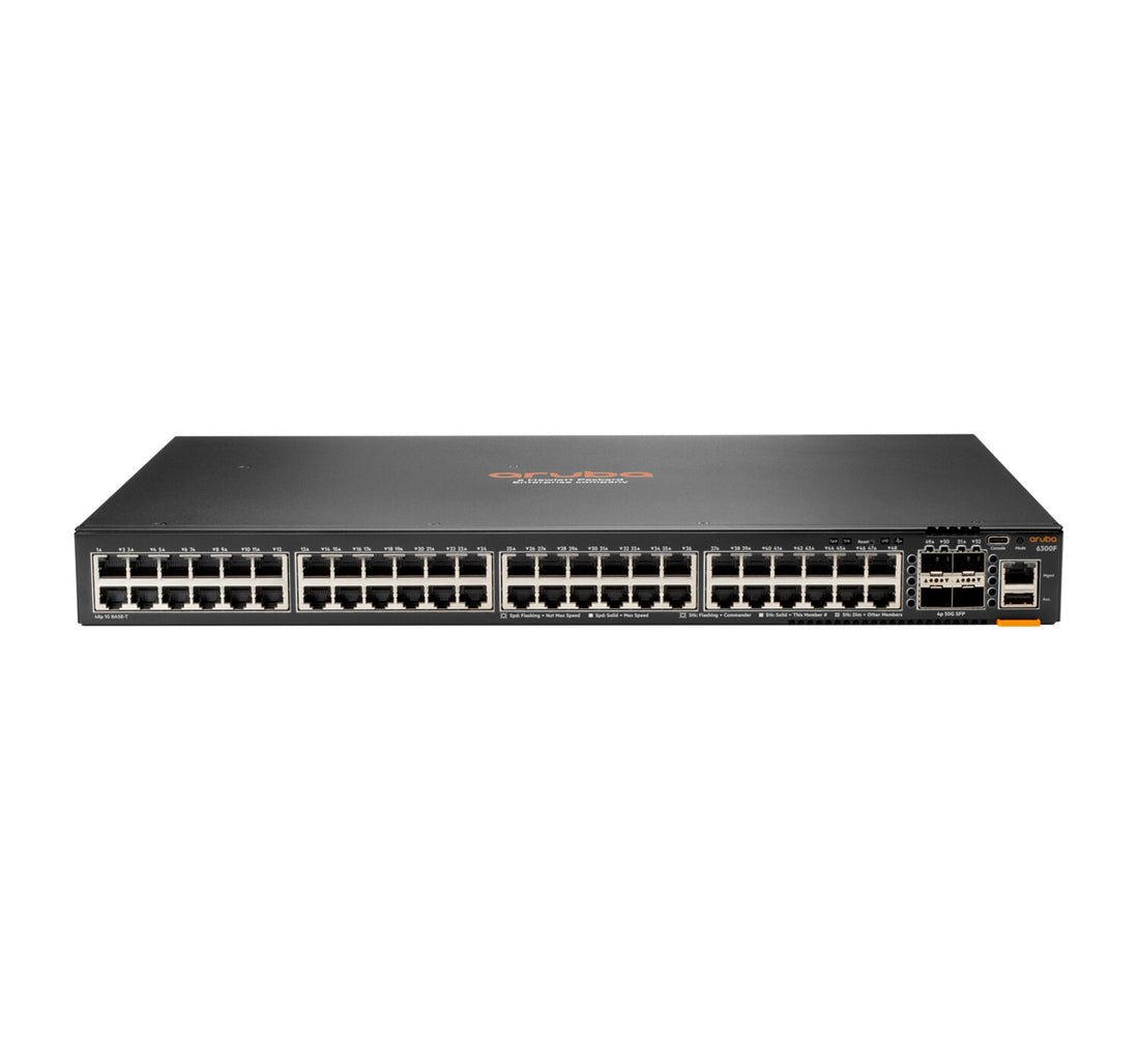 HPE Aruba Networking Aruba 6300F 48-port 1GbE & 4-port SFP56 Managed L3 Gigabit Ethernet (10/100/1000) 1U Grey
