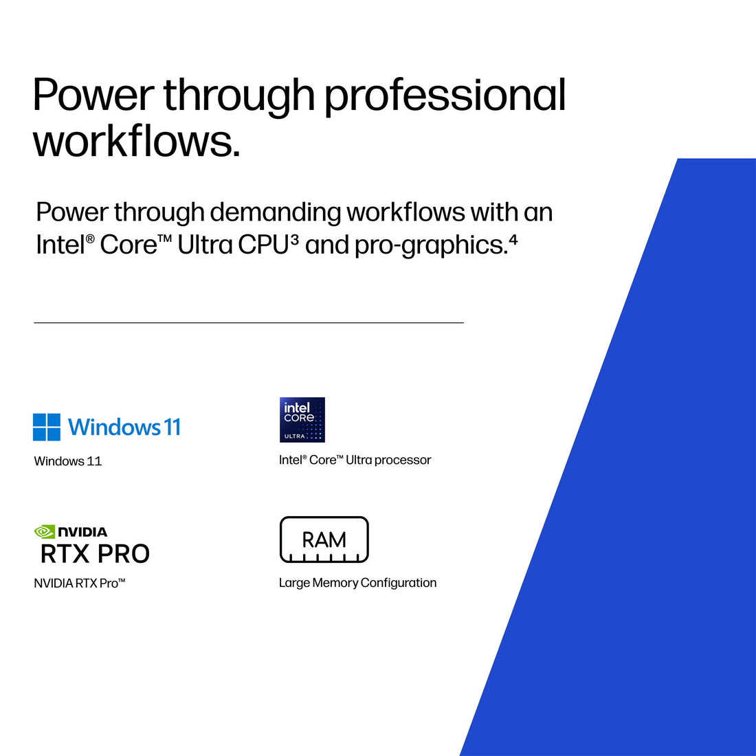HP DX1P5EA laptop Copilot+ PC Intel Core Ultra 7 40.6 cm (16") WQUXGA 64 GB DDR5-SDRAM 2 TB SSD NVIDIA RTX PRO 2000 Blackwell Wi-Fi 7 (802.11be) Windows 11 Pro AI Workstation, AI PC Silver