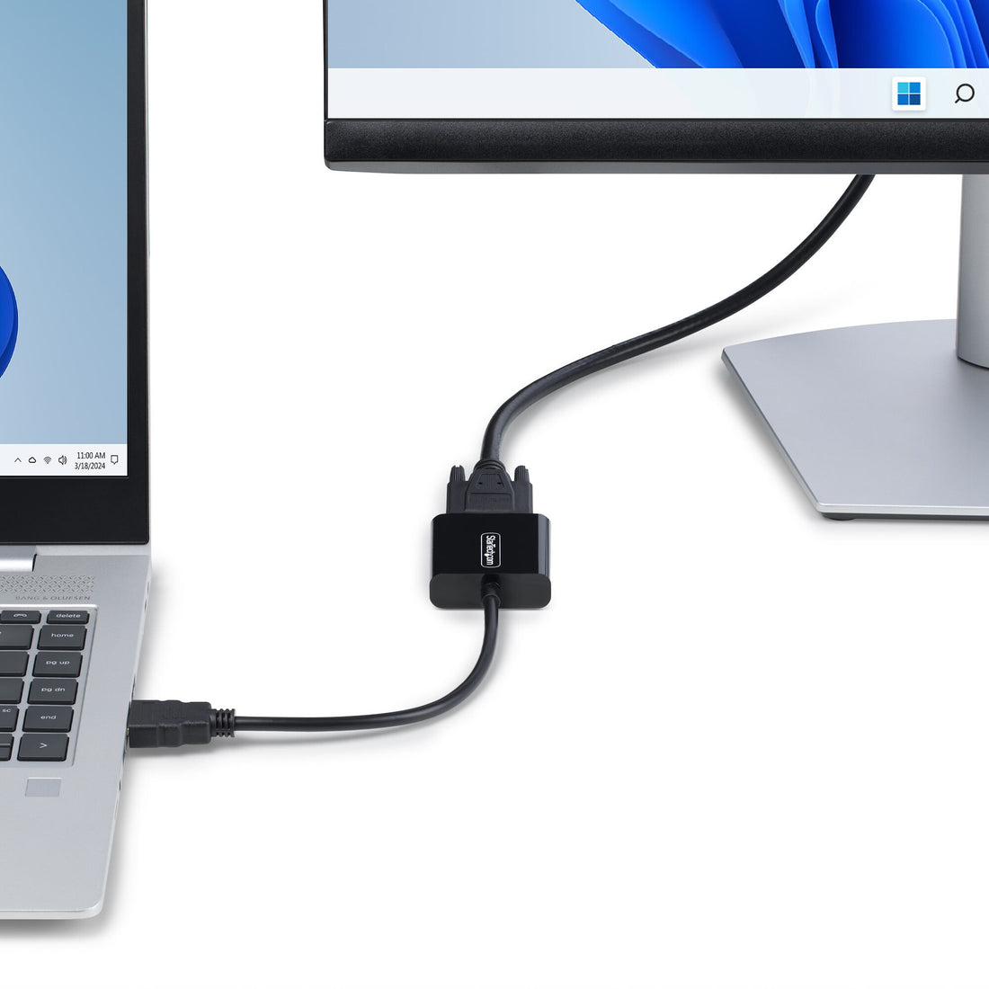 StarTech.com HDMI to VGA Adapter, Active Video Converter For Laptop/Desktop, 1920x1080 (1080p), HDMI Source to VGA Monitor/Display/Projector