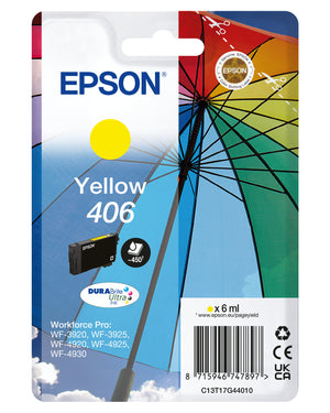 Epson Singlepack Yellow 406 Umbrella DURABrite Ultra Ink