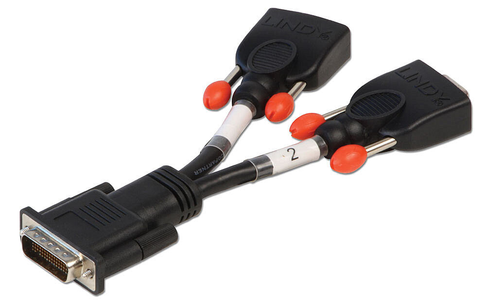 Lindy DMS 59 Male to 2 x VGA Female Splitter Cable