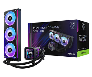 Asrock Phantom Gaming 360 LCD Processor All-in-one liquid cooler 12 cm Black