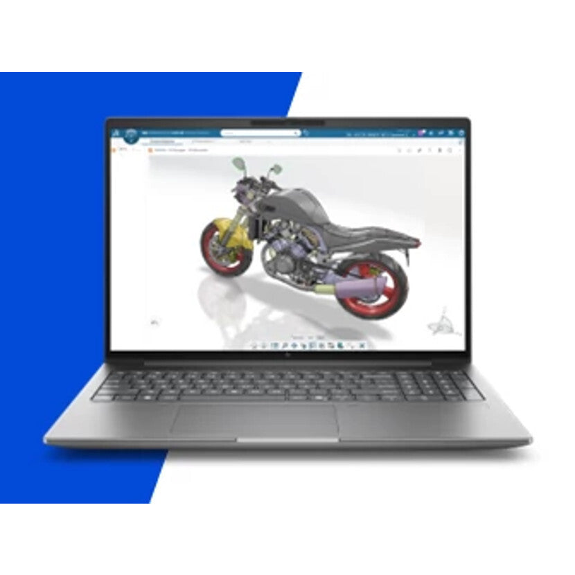 HP DX1P5EA laptop Copilot+ PC Intel Core Ultra 7 40.6 cm (16") WQUXGA 64 GB DDR5-SDRAM 2 TB SSD NVIDIA RTX PRO 2000 Blackwell Wi-Fi 7 (802.11be) Windows 11 Pro AI Workstation, AI PC Silver