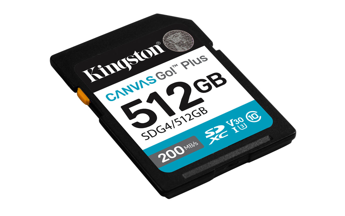 Kingston Technology Canvas Go! Plus 512GB SDXC Canvas Go Plus Gen4 200MB/s C10 UHS-I U3 V30