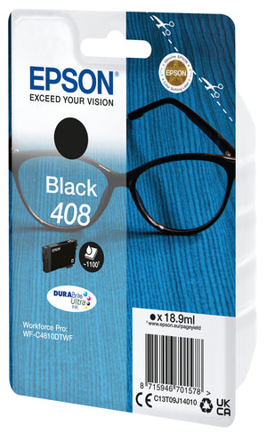 Epson 408 Spectacles DURABrite Ultra Single Black Ink