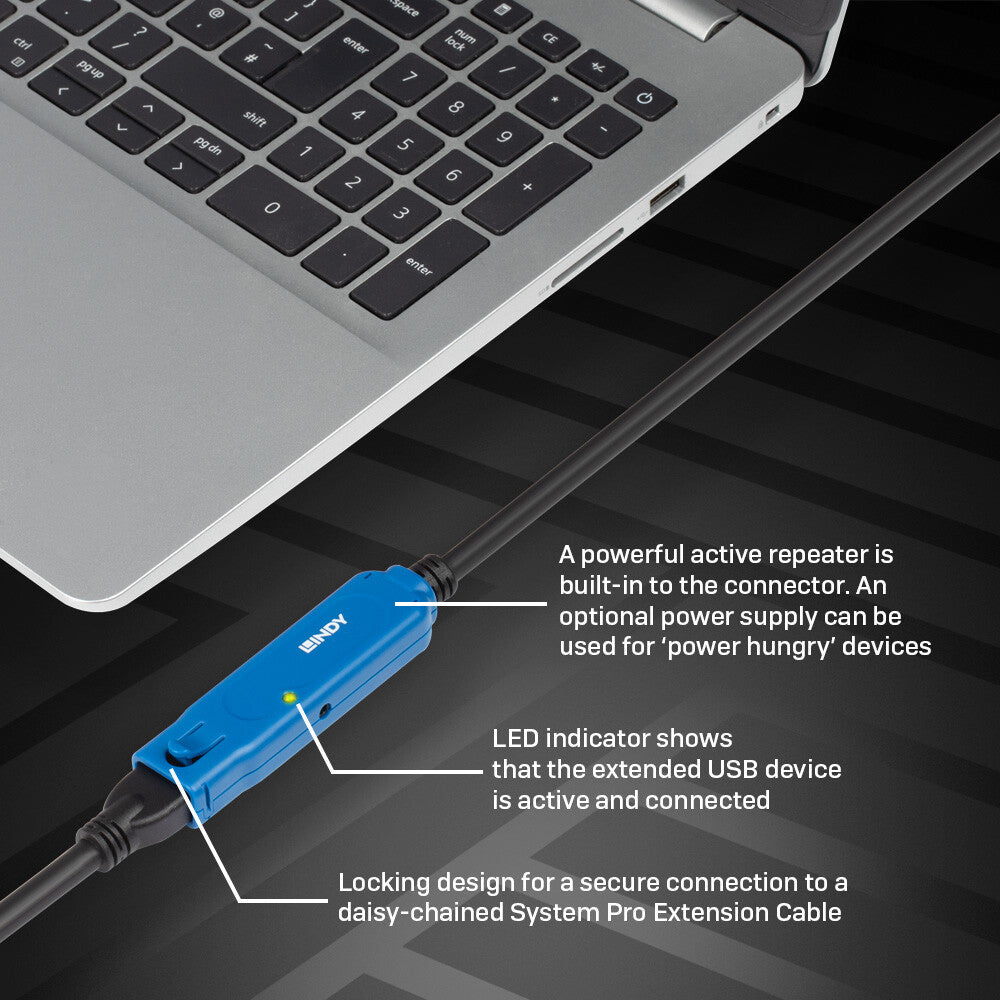 Lindy 10m USB 3.0 Active Extension Pro