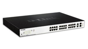 D-Link DGS-1100-26MP network switch Managed L2 Gigabit Ethernet (10/100/1000) Power over Ethernet (PoE) 1U Black