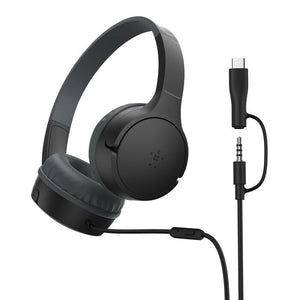 Belkin SoundForm Mini Headset Wired Head-band Calls/Music USB Type-C Black
