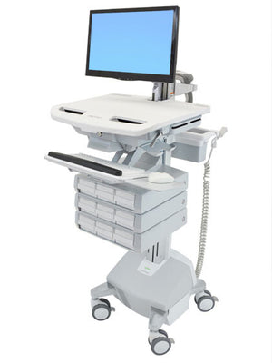 Ergotron StyleView Aluminium, Grey, White Flat panel Multimedia cart