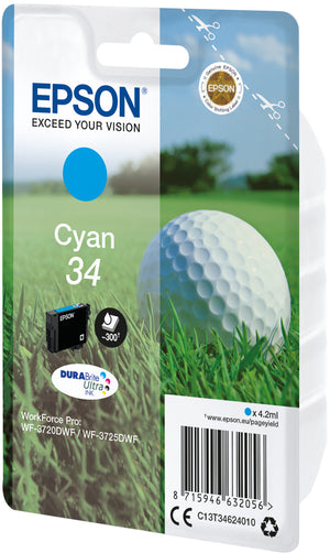 Epson Golf ball 34 DURABrite Ultra Single Cyan Ink