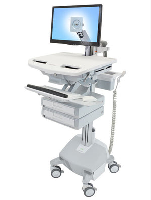Ergotron StyleView Aluminium, Grey, White Flat panel Multimedia cart