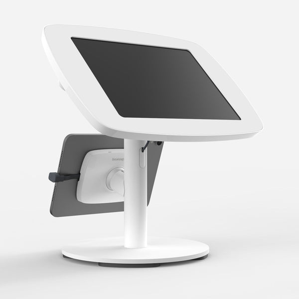 Bouncepad Original Twin + Counter Base | Apple iPad 8th & 9th Gen 10.2 (2020 - 2021) | White | Covered Front Camera and Home Button
