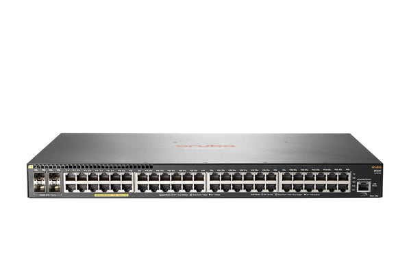 HPE Aruba Networking Aruba 2930F 48G PoE+ 4SFP+ TAA Managed L3 Gigabit Ethernet (10/100/1000) Power over Ethernet (PoE) 1U Grey