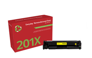 Everyday™ Yellow Remanufactured Toner by Xerox compatible with HP 201X (CF402X), High capacity