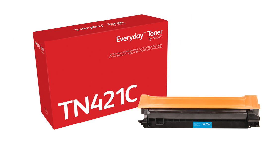 Everyday™ Cyan Toner by Xerox compatible with Brother TN-421C, Standard capacity