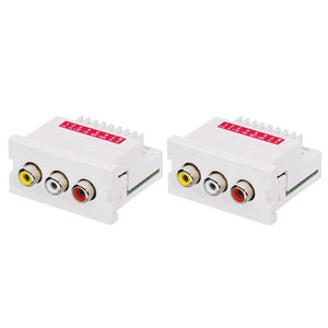 Lindy CAT5e/6 Modular AV Extender, 3 x RCA/Phono Connections