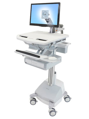 Ergotron StyleView Aluminium, Grey, White Flat panel Multimedia cart