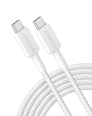 Anker Braided USB-C to USB-C Charging Cable 3 m, Fast Charging 60W, White
