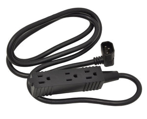 Ergotron SV 3-Outlet Power Strip outlet box Black