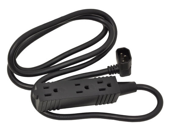 Ergotron SV 3-Outlet Power Strip outlet box Black