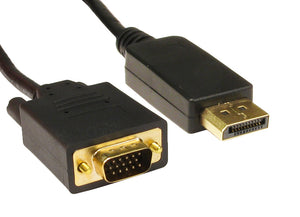 Cables Direct Display Port/VGA, 5m DisplayPort VGA (D-Sub) Black