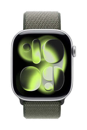 Apple MFFJ4ZM/A smart wearable accessory Band Green Nylon, Recycled polyester, Spandex