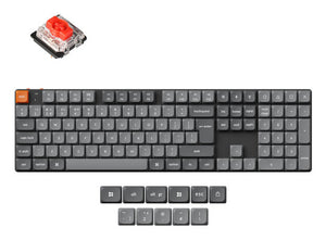 Keychron K5 Max keyboard Universal USB + RF Wireless + Bluetooth QWERTY UK English Black, Grey