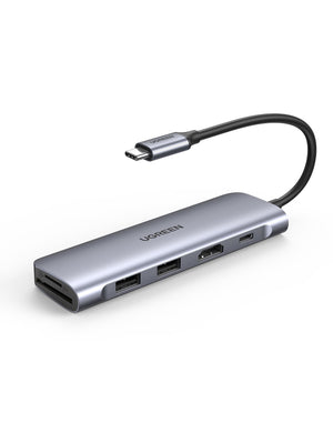 Ugreen 6-in-1 USB C PD USB 3.2 Gen 1 (3.1 Gen 1) Type-C Silver