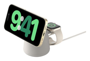 Belkin WIZ027MYH37 mobile device charger Watch, Headset, Smartphone White USB Wireless charging Fast charging Indoor