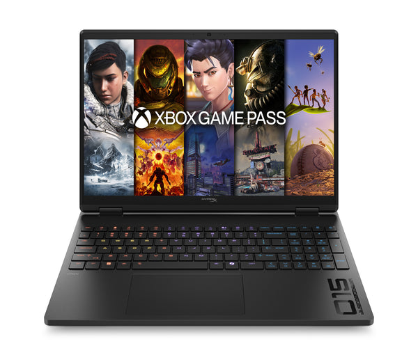 HP HyperX OMEN 15 inch Gaming Laptop PC 15-gb0501na AMD Ryzen™ 7 38.9 cm (15.3") 2.5K 16 GB DDR5-SDRAM NVIDIA GeForce RTX 5070 Wi-Fi 6 (802.11ax) Windows 11 Home Black